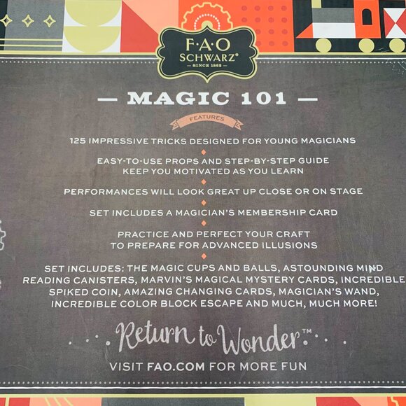 NIB FAO Schwarz Marvins Main Stage Of Secrets Magic Tricks Magic Box - Picture 2 of 2